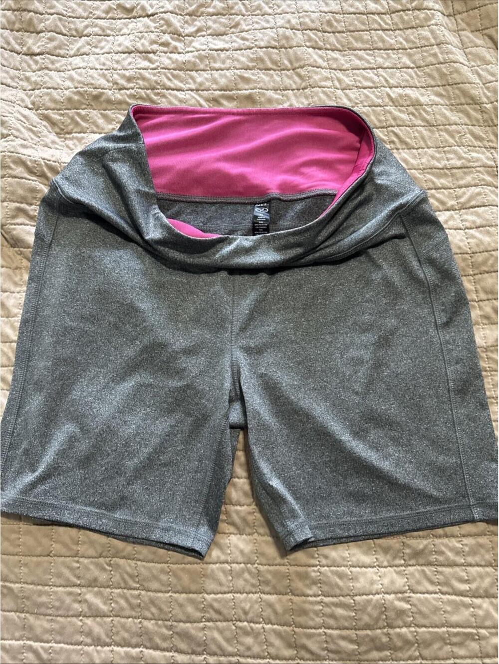 NYL Women's Small High Waist Gray Xl Tummy Control Bike Shorts